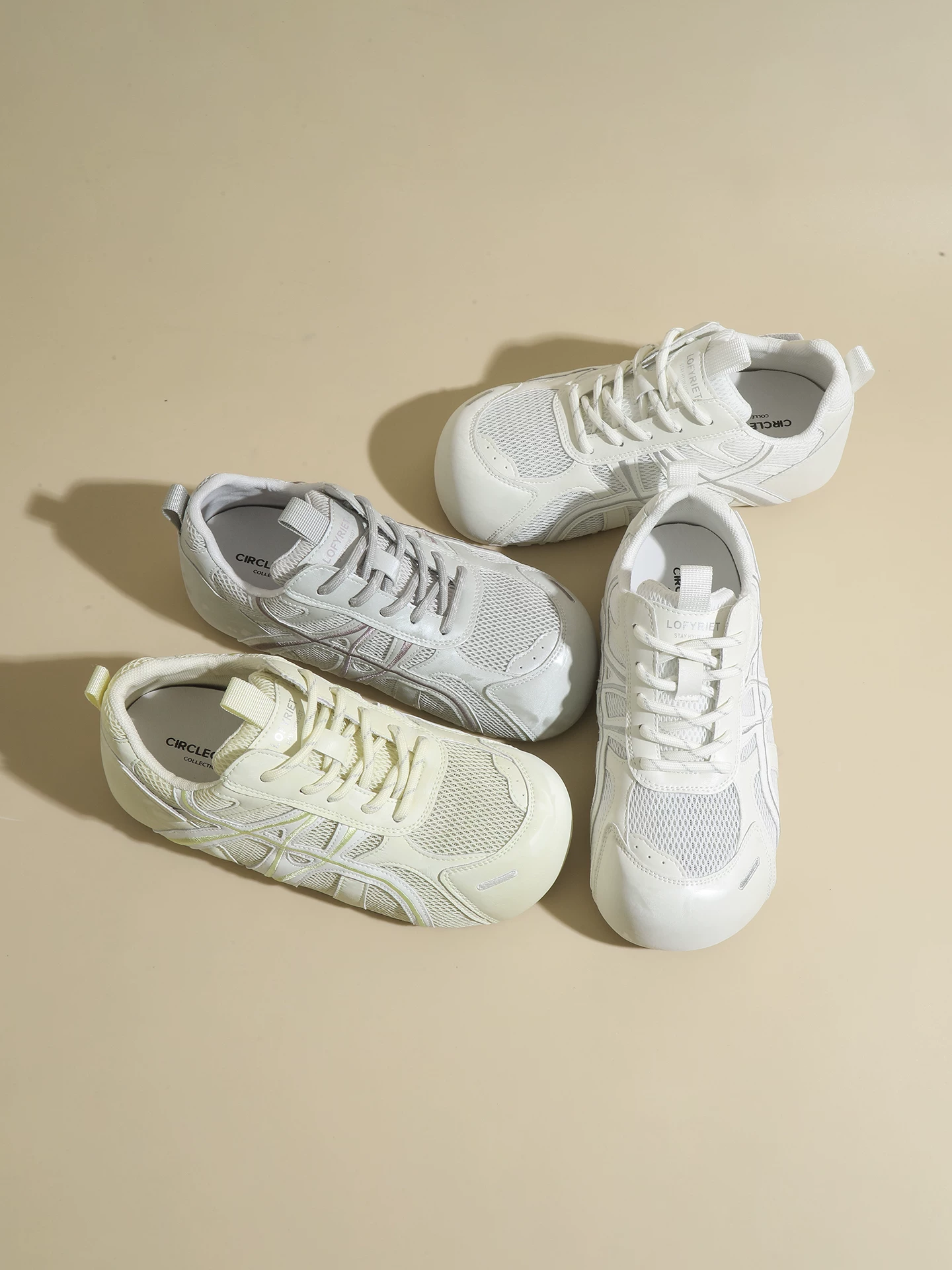 Giày thể thao Đức dễ thương và độc đáo dành cho nữ, có đế tăng chiều cao ẩn, giày sneaker trắng, giày thể thao lưới mỏng thoáng khí mùa hè 2026.