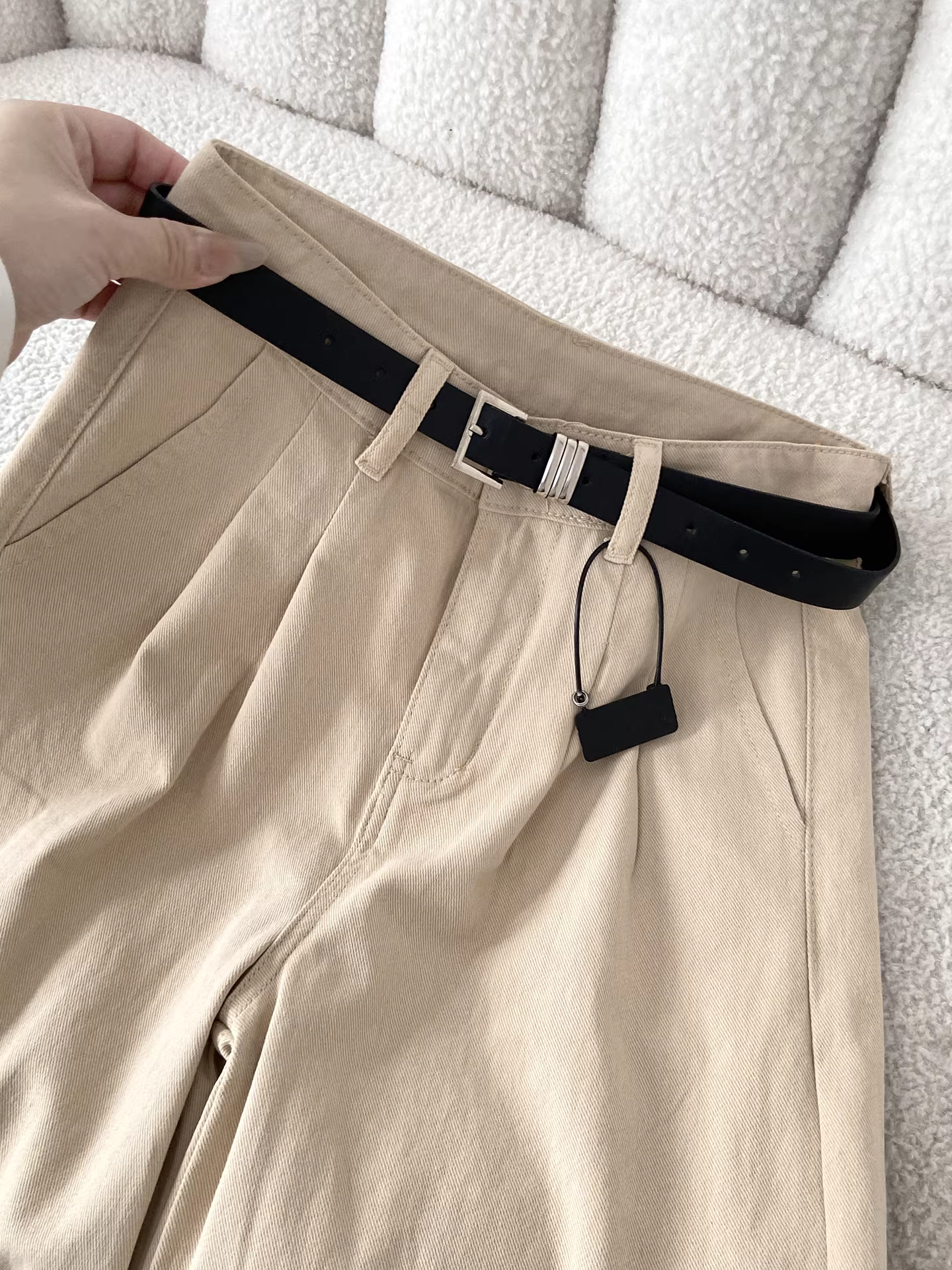 Quần jeans ống rộng kiểu Mỹ La Chapelle dành cho nữ, mẫu mới thu đông 2025, cạp cao, dáng rộng, thoải mái, ống thẳng