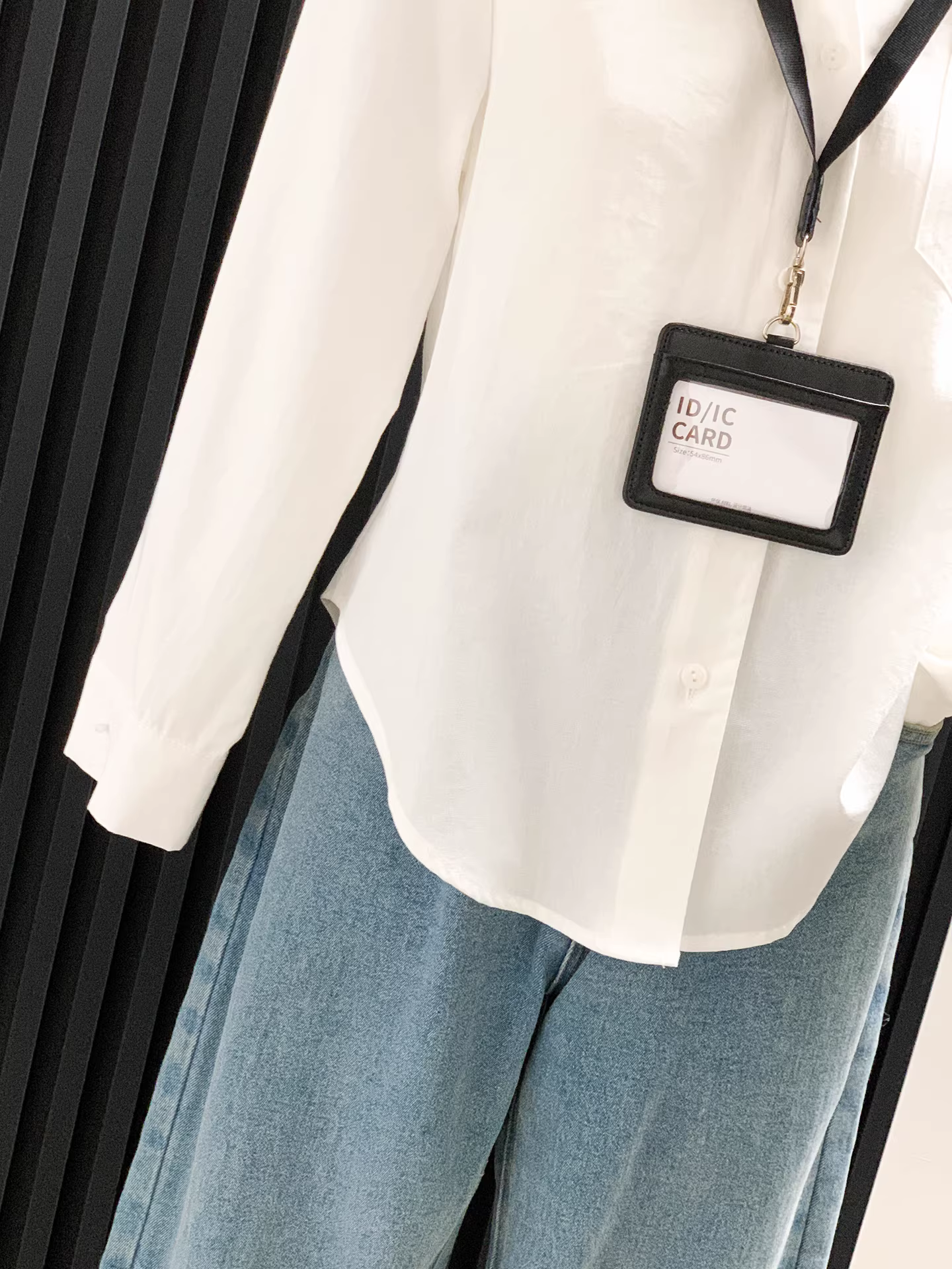 Áo sơ mi trắng dáng rộng tay dài La Chapelle dành cho nữ, kiểu mới thu đông 2025, trang phục công sở, áo mặc trong