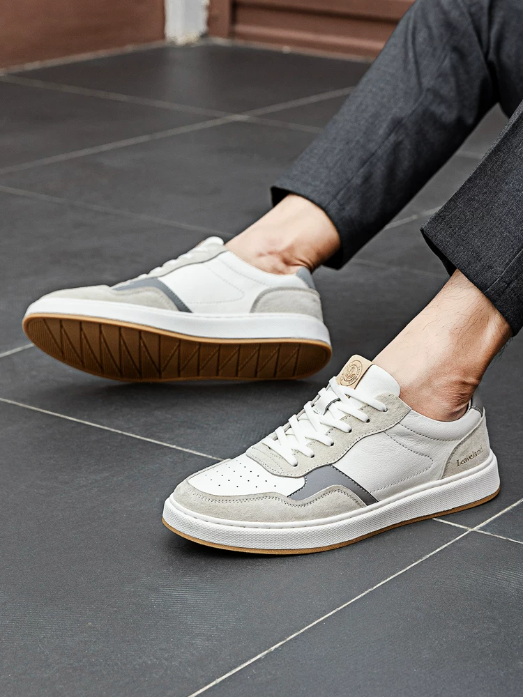 Giày Nam Maple Leaf Phong Cách Hàn Quốc Giày Hợp Thời Trang Giày Sneaker Chắp Vá Đa Năng Thể Thao Nam Giày Thường Ngày Màu Trắng Giày Trắng Mùa Thu