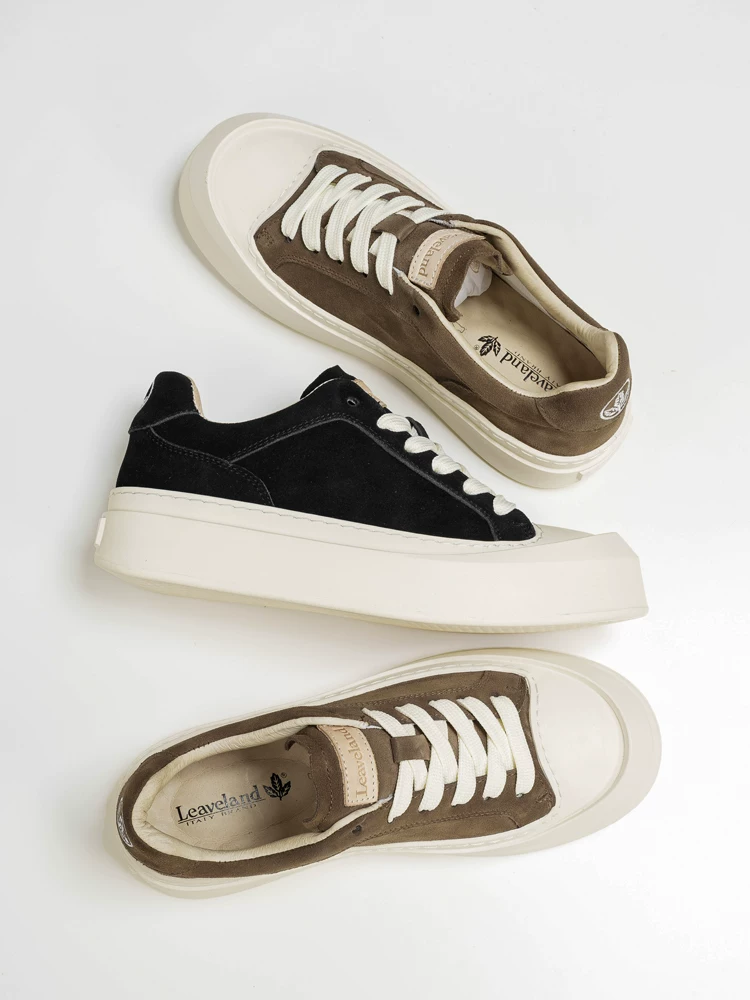 Giày nam Maple Leaf Giày thể thao cổ điển Giày thể thao nam lót lông cừu đa năng đế dày tăng chiều cao Giày thường ngày hợp thời trang Giày nữ da thật Giày cotton mùa đông