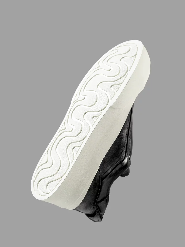 Giày nam Maple Leaf Giày thể thao nam da thật Giày lười mùa đông Giày đế dày tăng chiều cao Giày nữ Giày thường phong cách nam