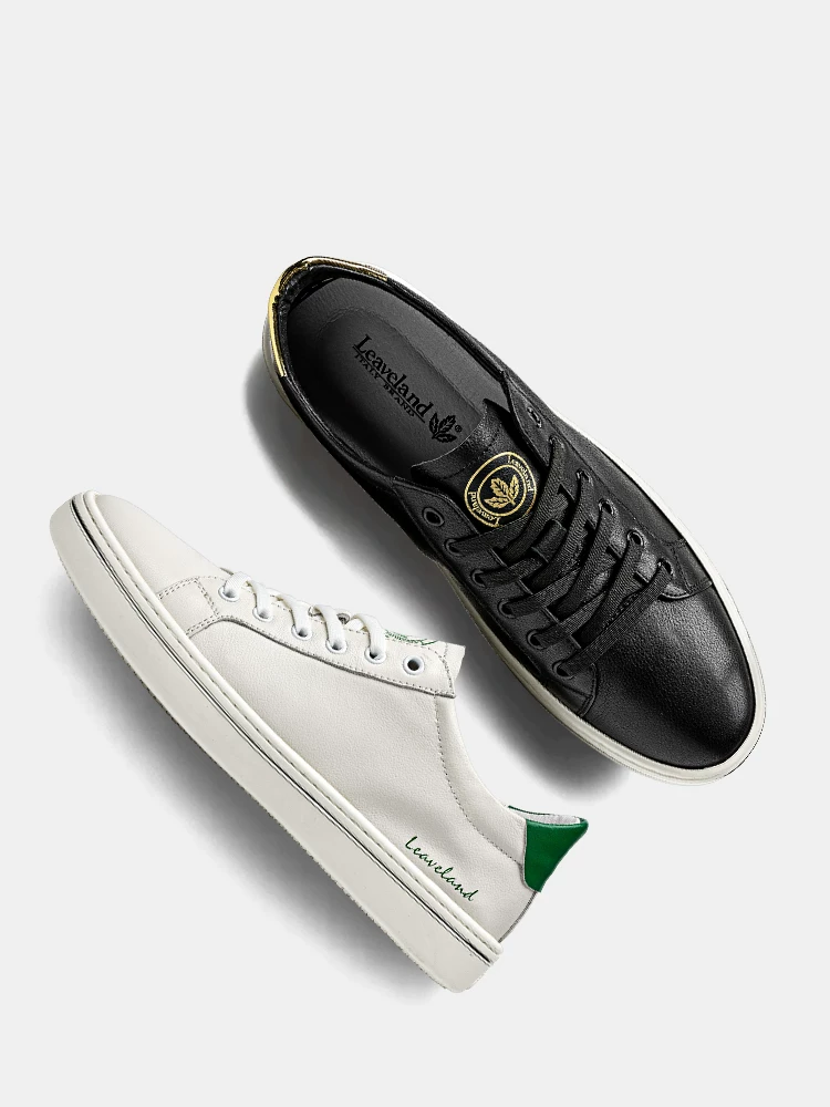 Giày nam Maple Leaf Giày thể thao da thật Giày trắng nam thoáng khí Giày thể thao đa năng Giày thường ngày Giày cao cấp Giày trắng hợp thời trang