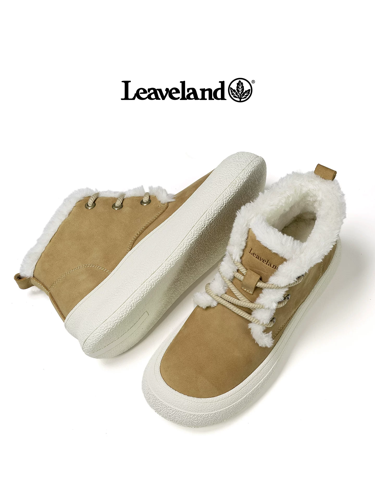 Giày nam Maple Leaf mùa đông, ủng tuyết nam kiểu mới 2025, lót lông cừu dày giữ ấm, giày cotton cao cổ, giày nam thường ngày