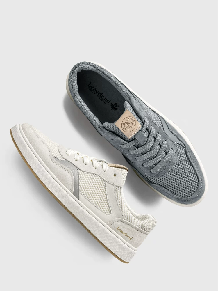 Giày nam Maple Leaf Giày thể thao lưới thoáng khí Giày thể thao nam cổ thấp hợp thời trang Giày lưới đa năng Giày nam thông thường màu trắng