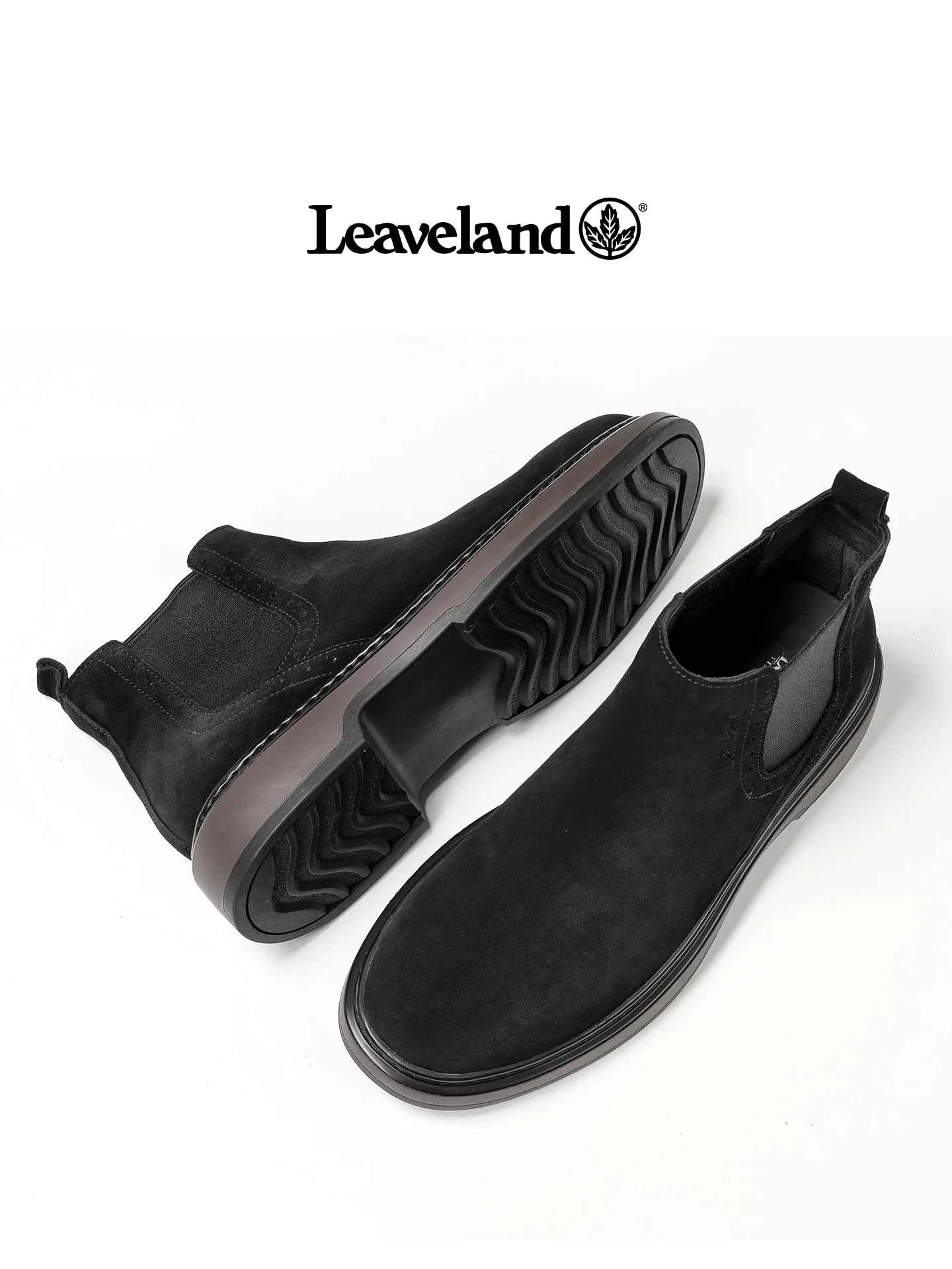 Giày Chelsea nam da thật Maple Leaf 2025 Mùa đông mới Giày bốt ngắn nam kiểu Anh cổ điển Giày công sở