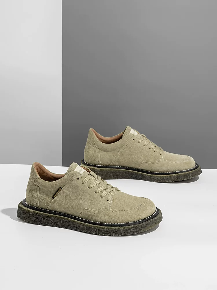 Giày nam Maple Leaf, giày mùa đông, giày nam kiểu retro, giày Martin cổ thấp, giày ngoài trời mới, giày thường, giày mũi to, da thật