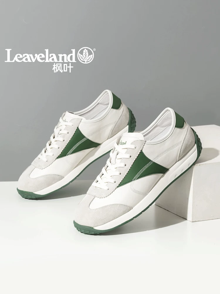 Giày nam Maple Leaf Da thật Giày Forrest Gump Giày thể thao nam mới Giày thể thao mùa thu thoáng khí Giày nam thông thường Giày cổ điển hợp thời trang Đế mềm