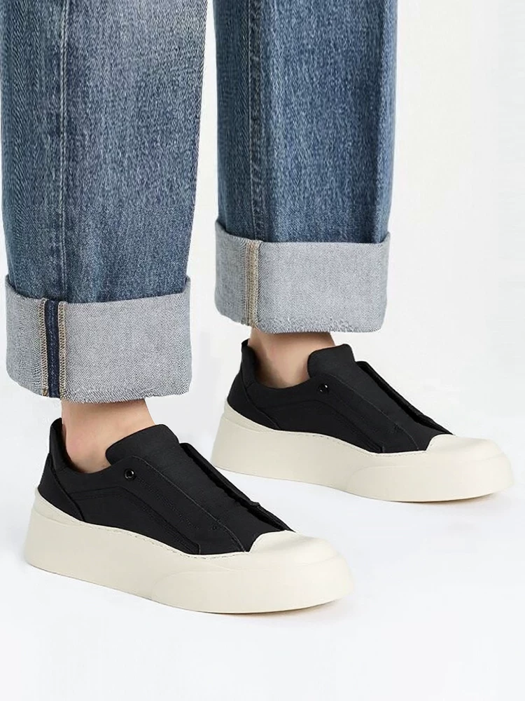 Giày nam Maple Leaf, giày thể thao đế dày tăng chiều cao, giày vải nam kiểu lười, giày thoáng khí mới, giày thể thao và giày thường ngày hợp thời trang mùa thu