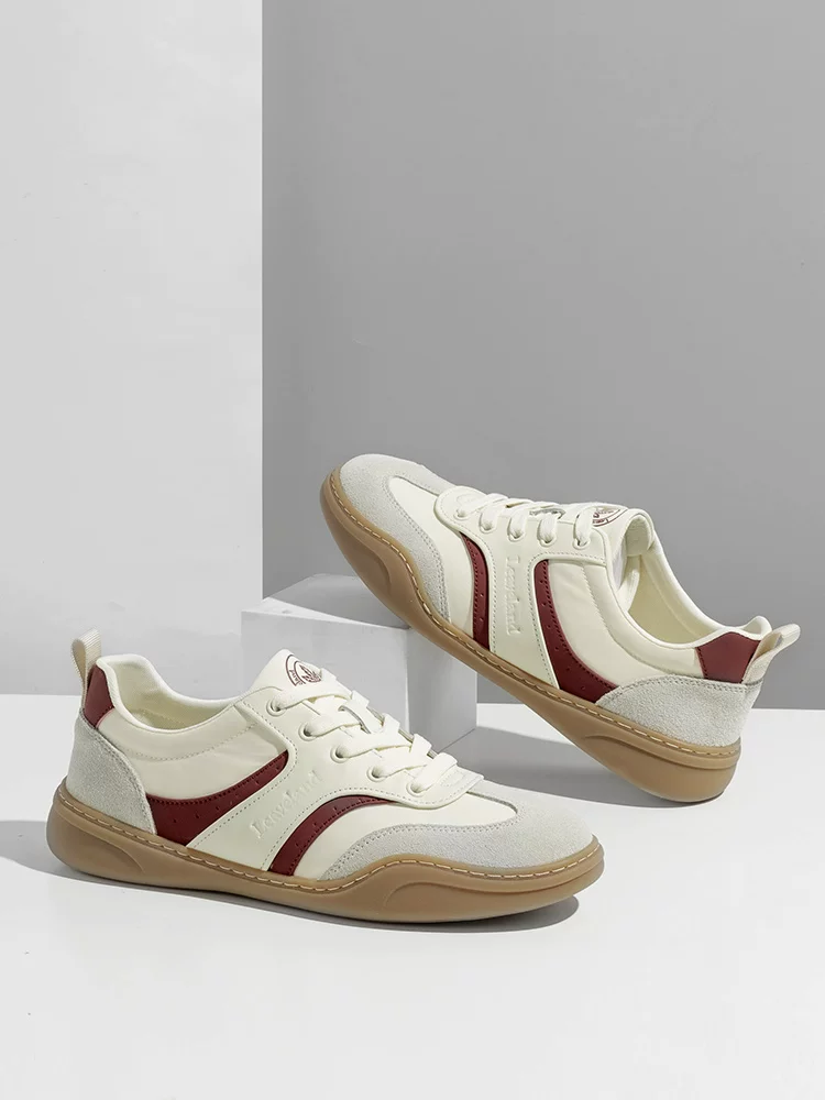 Giày nam Maple Leaf đa năng, giày thể thao nam thời trang, giày tập luyện kiểu Đức mới năm 2025, giày vải phối màu thời thượng, giày thoáng khí