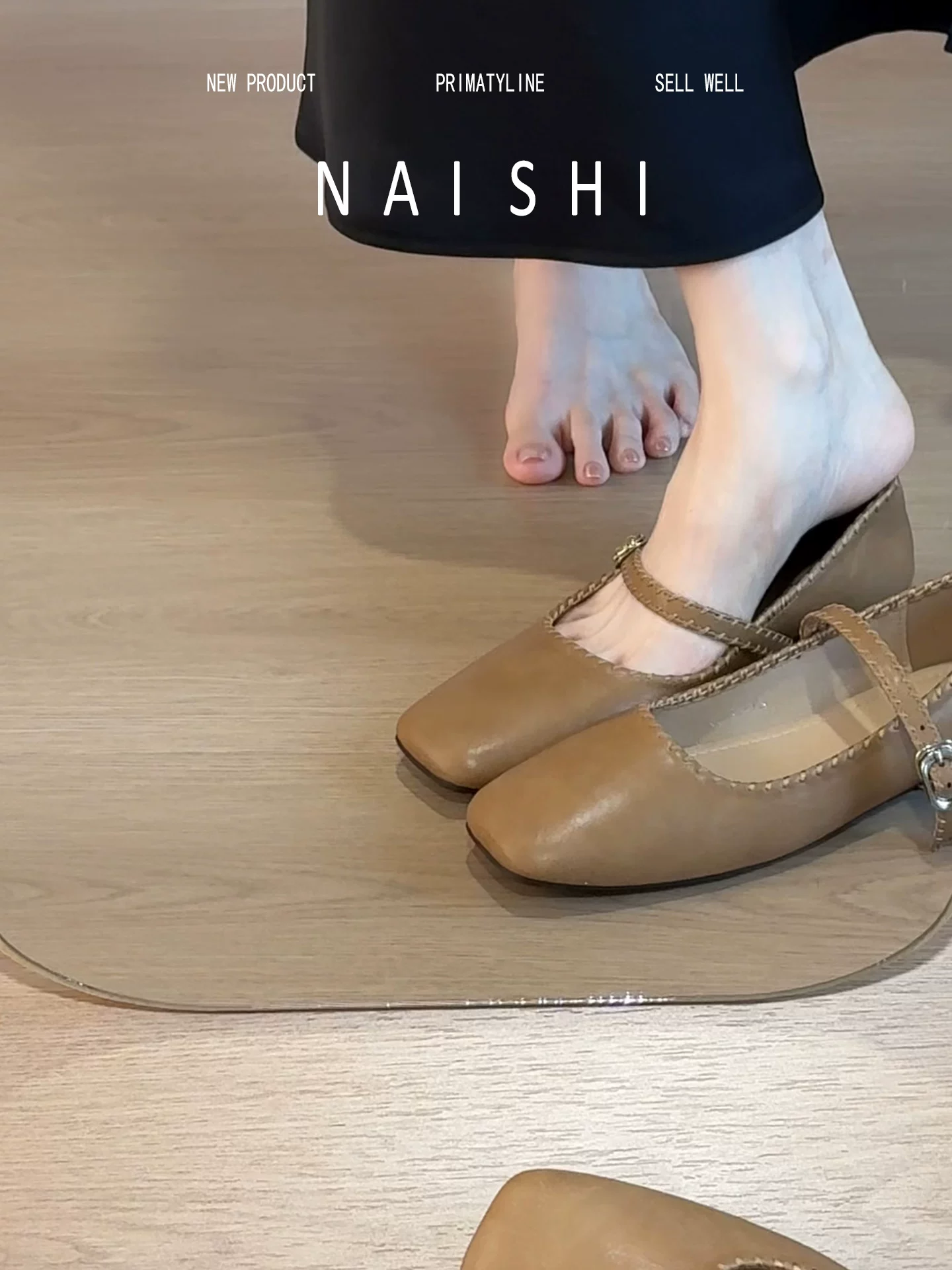 Phiên bản da cừu! Giày da nông kiểu cổ điển có quai đơn, giày Mary Jane, mũi vuông, đế bằng, giày bà ngoại, giày bệt đi làm dành cho nữ.
