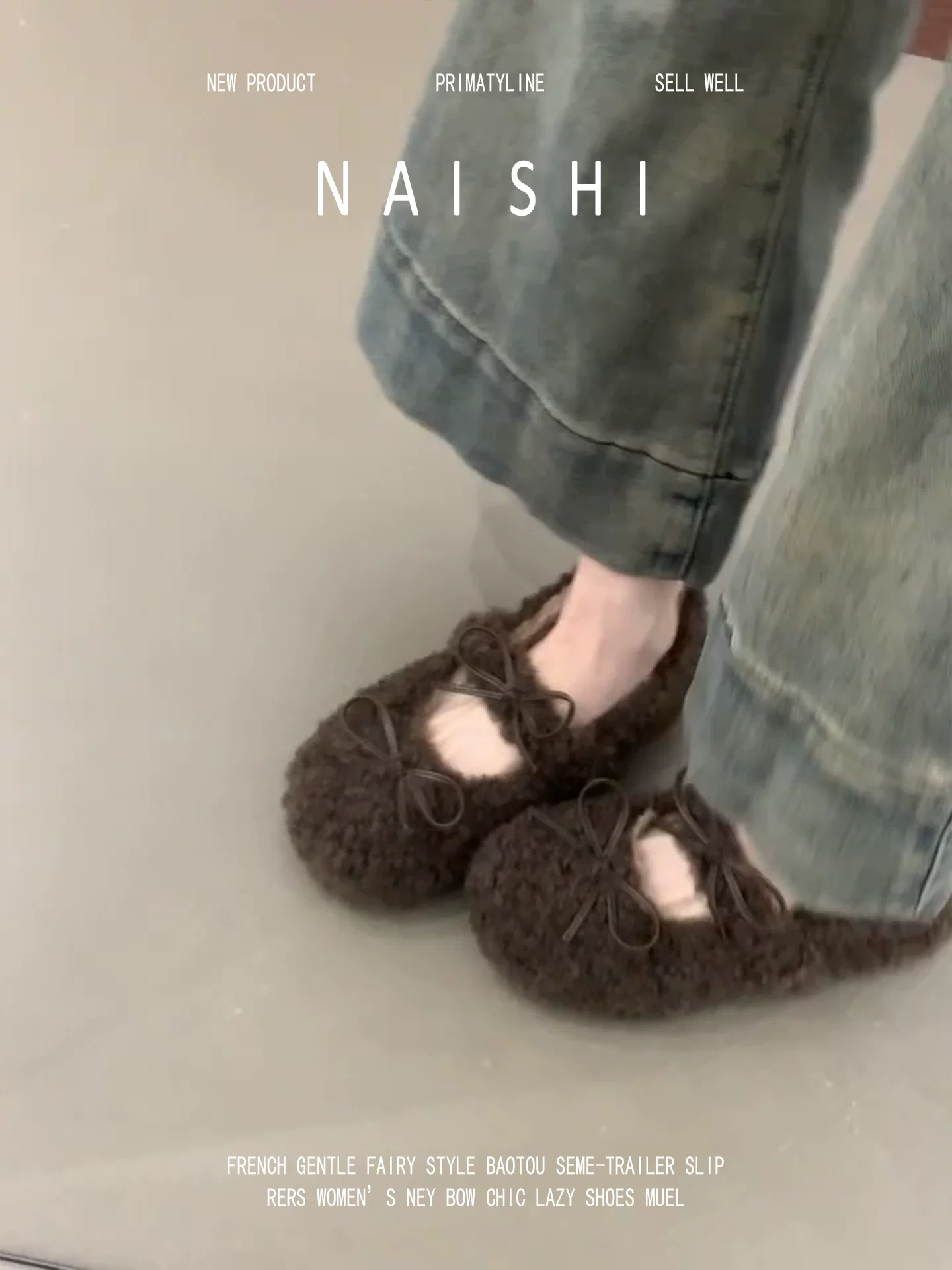 Phiên bản da cừu! Giày Mary Jane có dây buộc kiểu cổ điển ngọt ngào dành cho nữ, giày cotton lót lông cừu có dây đeo đơn, giày đế bằng.