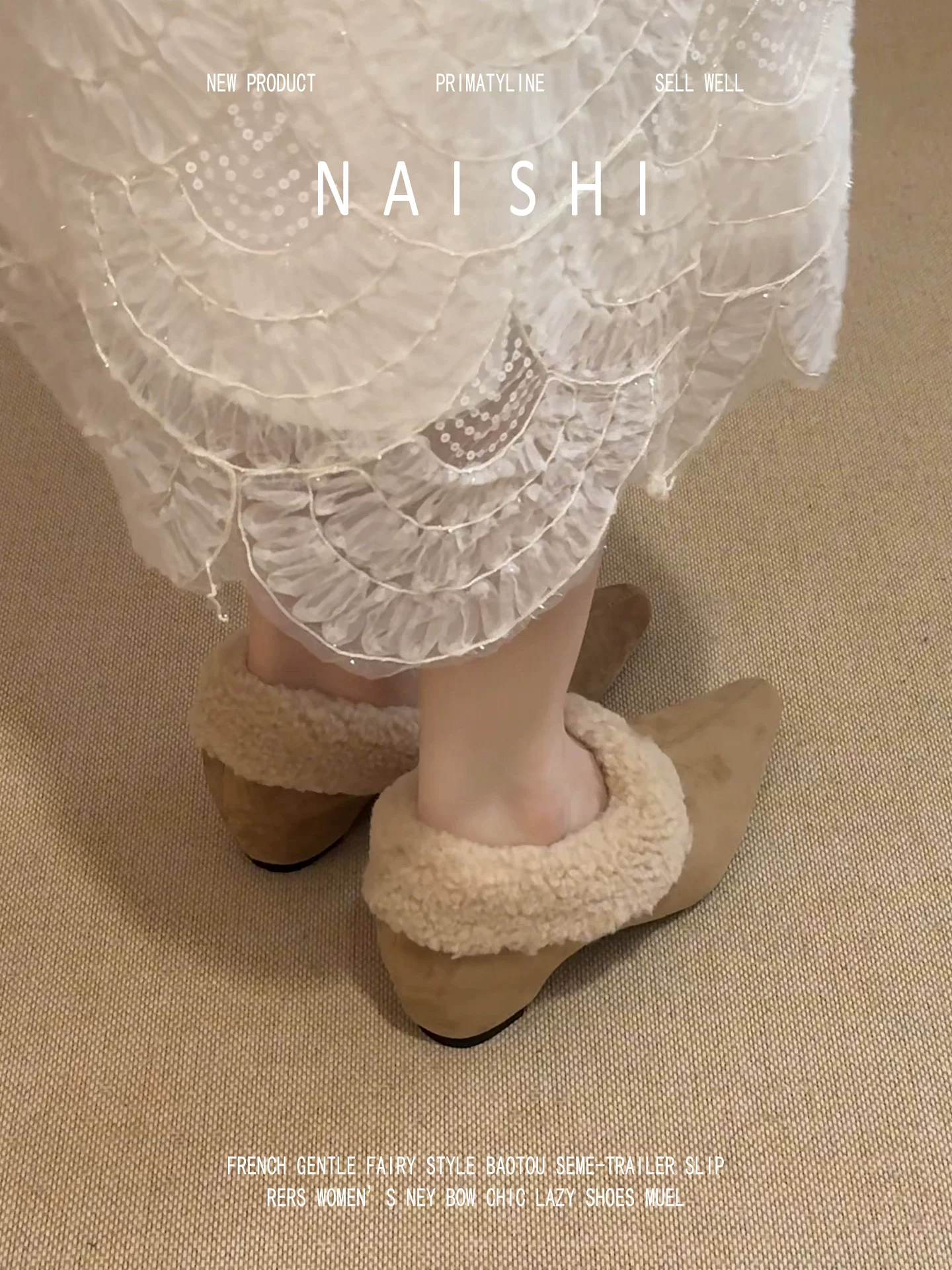 Phiên bản da cừu! Giày lười mũi nhọn bằng len cừu cổ điển dành cho nữ, đa năng, ấm áp, sành điệu, giày Mary Jane tăng chiều cao.