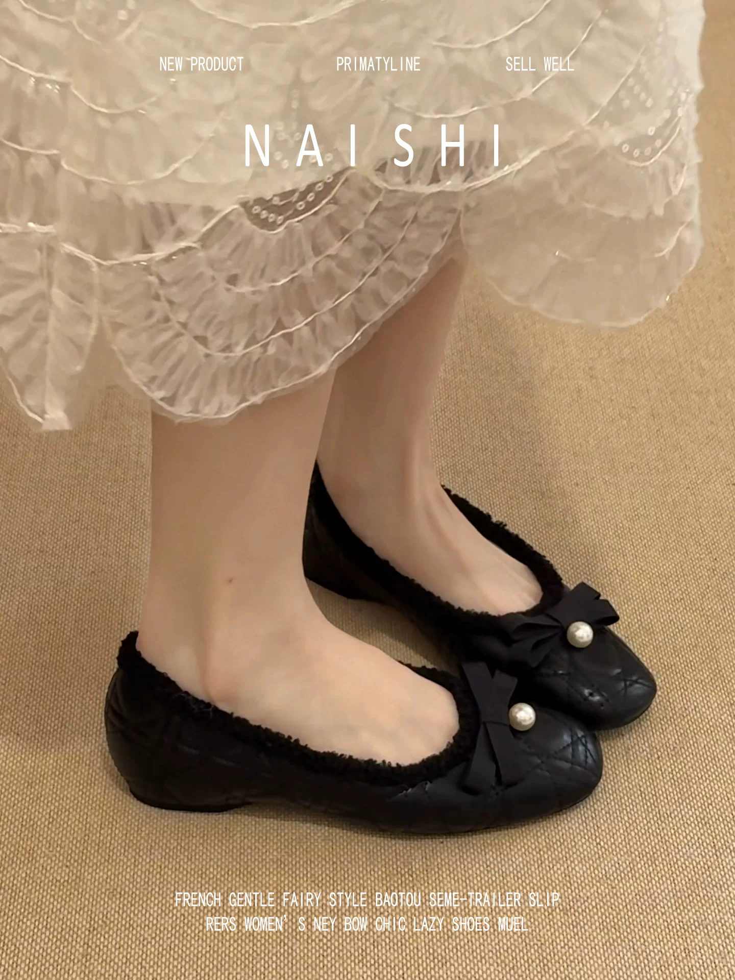 Phiên bản da cừu! Giày Mary Jane sang trọng kiểu Chanel dành cho nữ, giày lười không dây, giày cotton kiểu Pháp có nơ.