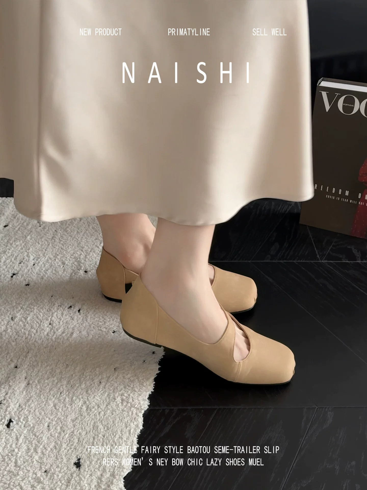 Phiên bản da cừu! Giày Mary Jane kiểu ballet mũi vuông cổ điển, quai đơn dành cho nữ, giày bệt đi chơi tối giản.