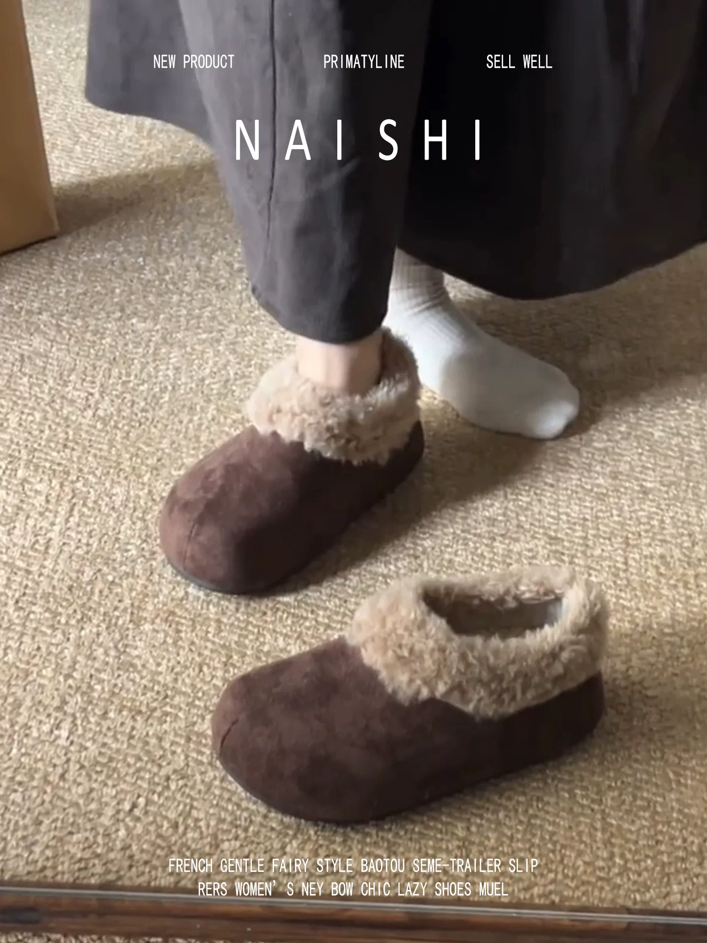 Phiên bản da cừu! Giày cotton ấm áp đa năng kiểu Birkenstock cổ điển dành cho nữ, giày lót lông dày đế dày mùa đông.
