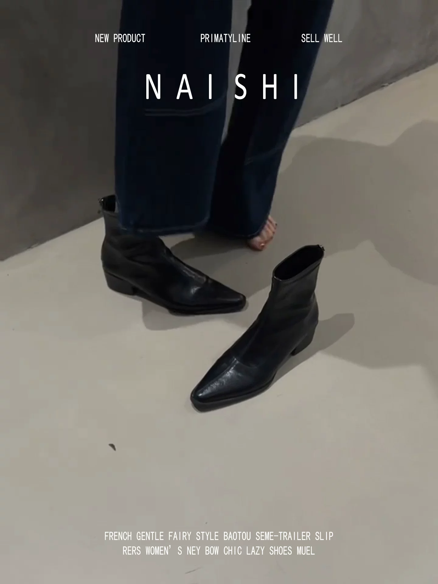 Phiên bản da cừu! Giày bốt ngắn da thật phong cách retro dành cho nữ có khóa kéo phía sau, giày bốt Martin gót dày đa năng, giày Chelsea mũi nhọn.