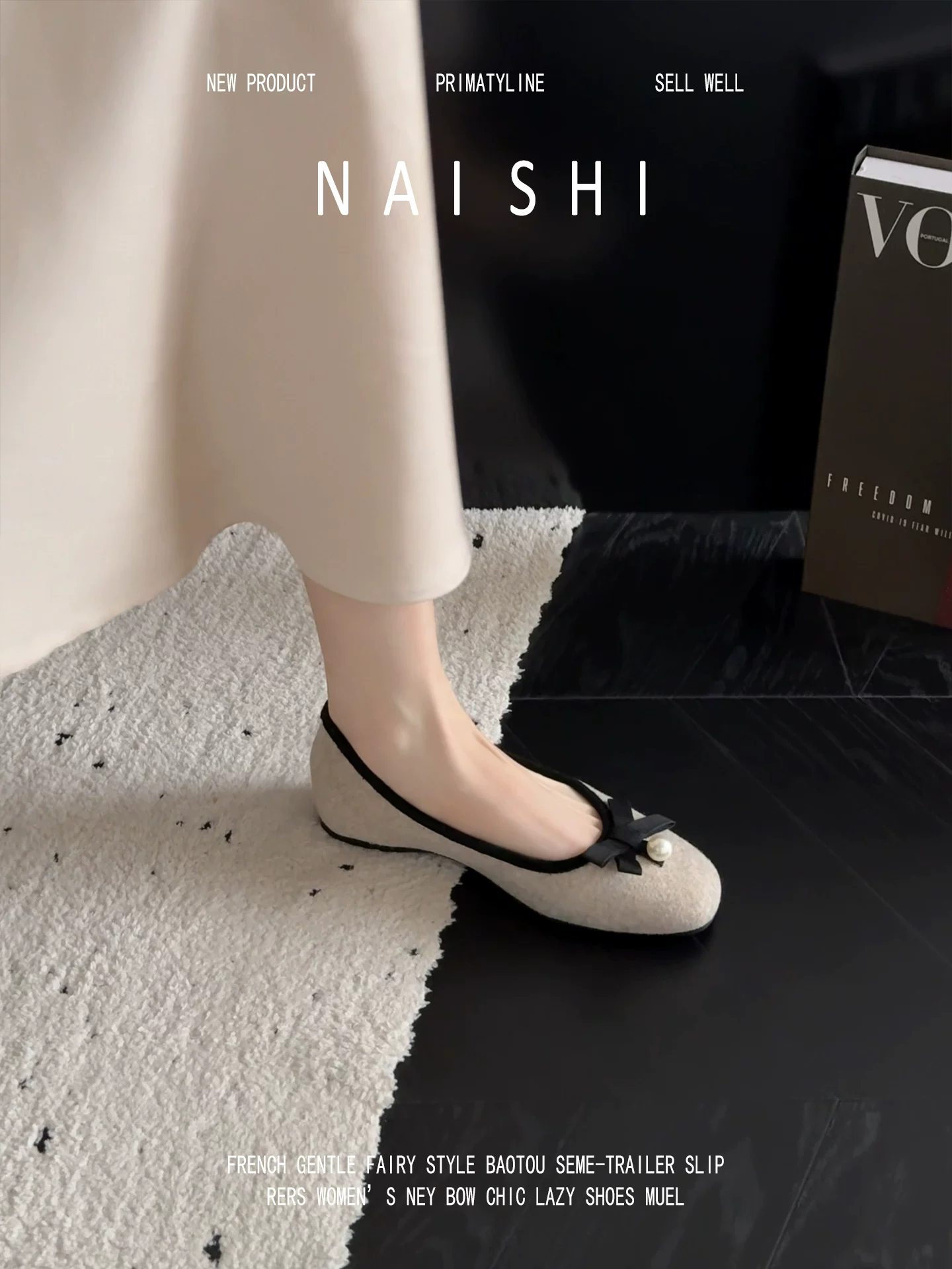Phiên bản da cừu! Giày Mary Jane kiểu Chanel dành cho nữ, giày bà ngoại đế mềm kiểu lười có nơ ngọc trai và giày đơn lót lông.