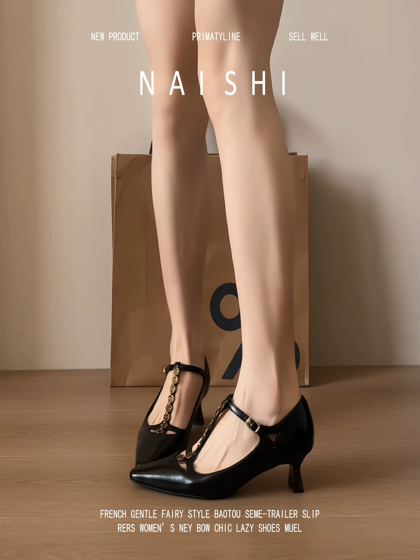 Phiên bản da cừu! Giày Mary Jane mũi nhọn khoét lỗ kiểu Pháp dành cho nữ, giày cao gót kiểu kitten heel quai chữ T khóa kim loại cổ điển thanh lịch.