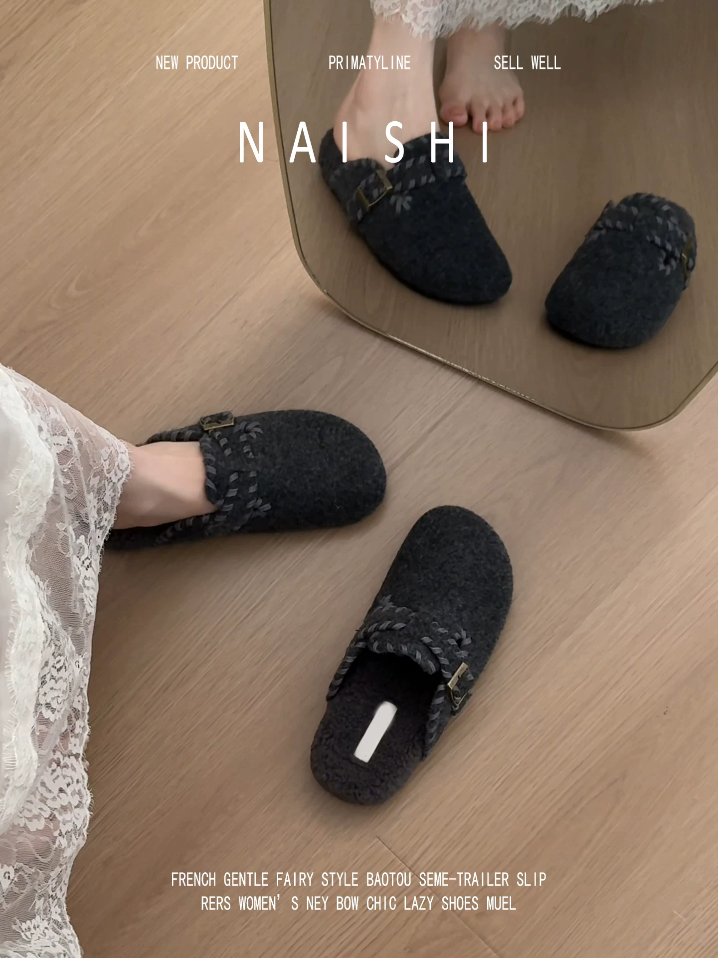 Phiên bản da cừu! Dép lười kiểu Birkenstock cổ điển, chất liệu nhung mềm mại, đế dày, mũi kín, lông xù dành cho nữ