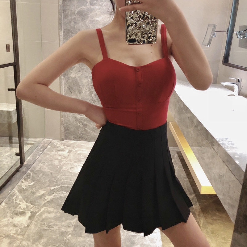 YoungGirlDay Mizuhara Kiko váy tennis xếp ly dệt cao cấp phong cách retro có quần short an toàn