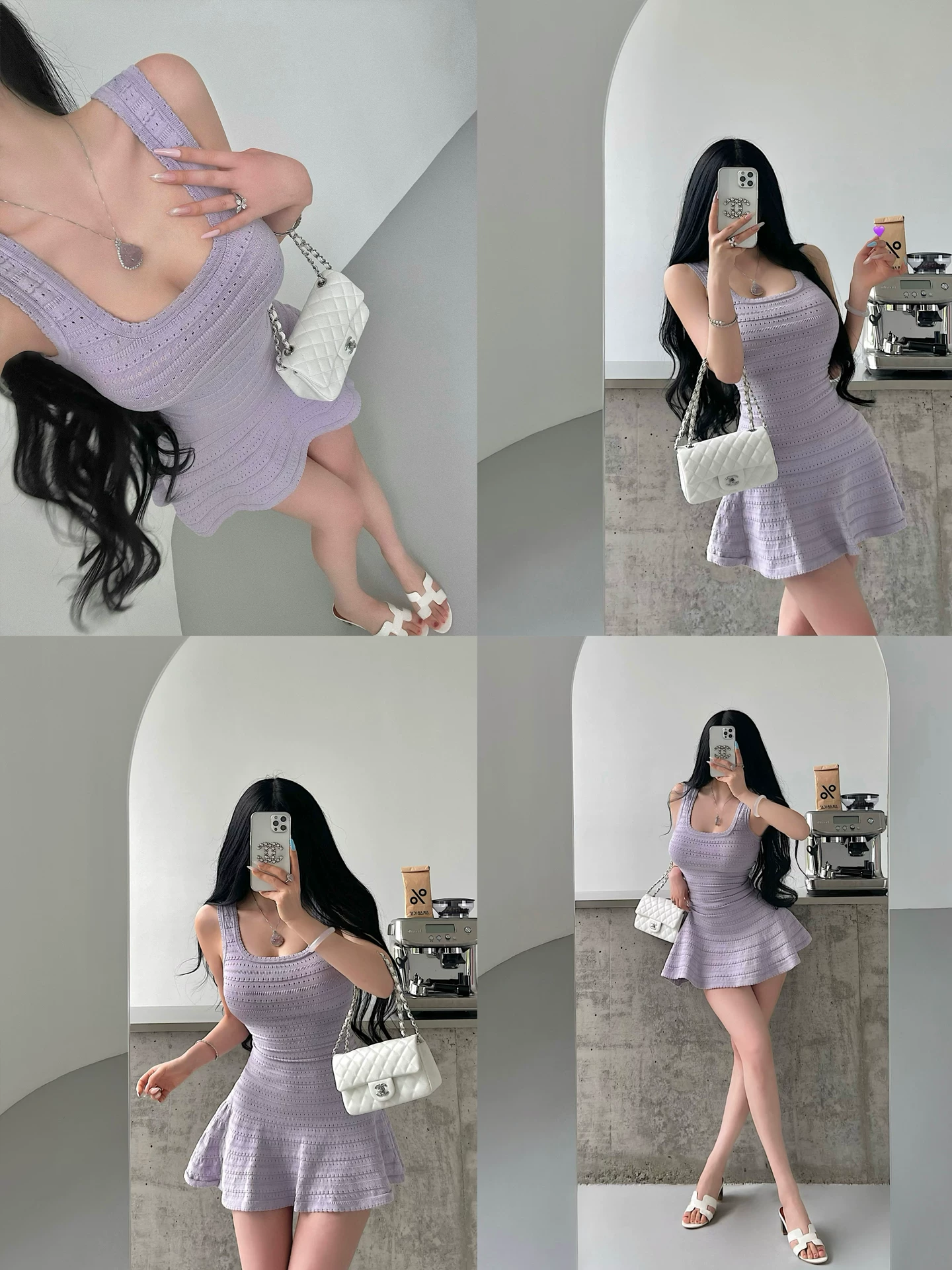 YoungGirlDay Pure Desire Phong cách nhẹ nhàng Gợi cảm Slim Fit eo thon gọn Váy dệt kim chữ A Váy ngắn.