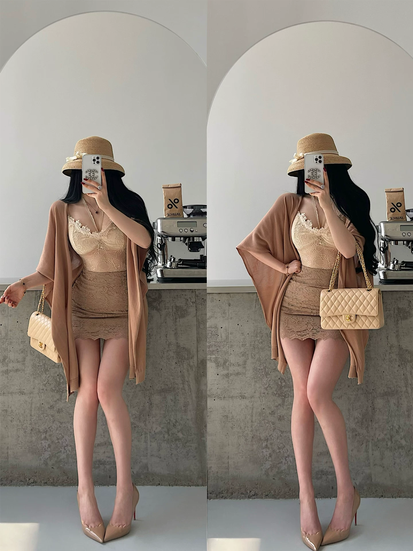 YoungGirlDay pure Desire vibe áo yếm ngắn có dây buộc cổ, ren gợi cảm, khoét lỗ, ôm sát cơ thể, có miếng đệm ngực.