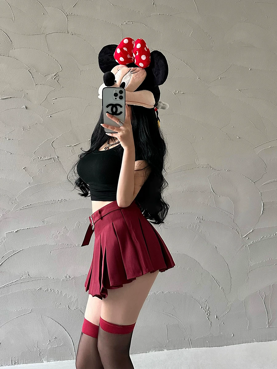 YoungGirlDay Pure Desire Cổ tròn gợi cảm Slim Fit Ruched Áo crop top ngắn màu trơn Áo thun ngắn tay màu trơn.