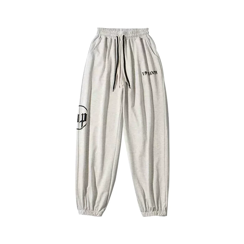 YoungGirlDay Quần jogger dáng rộng phong cách Âu Mỹ, dáng rộng, có dây rút hai màu, in chữ, quần jogger thông thường đa năng