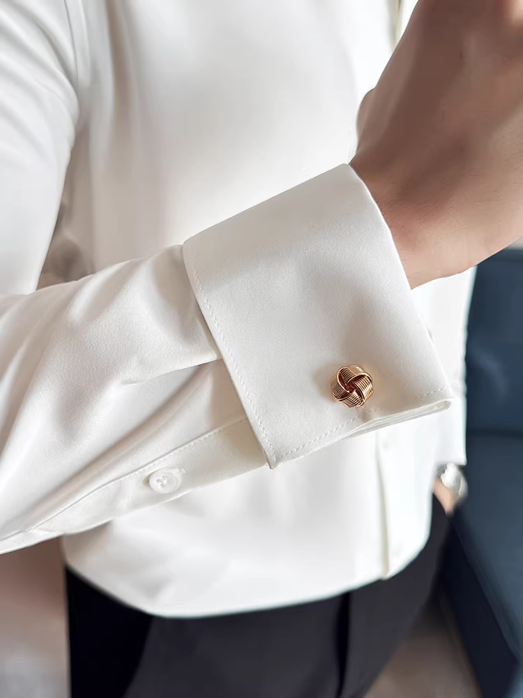 Áo sơ mi nam cổ trụ, tay dài, kiểu mới xuân hè, chất liệu mềm mại, co giãn, ôm dáng, không nhăn, áo sơ mi công sở thường ngày