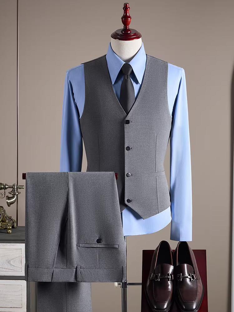 Vest cưới nam, vest công sở nam, vest nam màu trơn, đa năng, thời trang, dáng ôm, lịch sự, cao cấp
