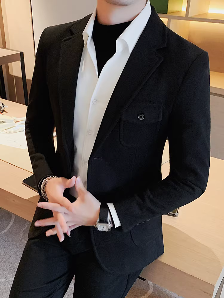 Áo vest len cao cấp dành cho nam, dày dặn cho mùa thu đông, kiểu dáng mới 2025, phong cách công sở lịch sự, dễ chăm sóc, không nhăn.