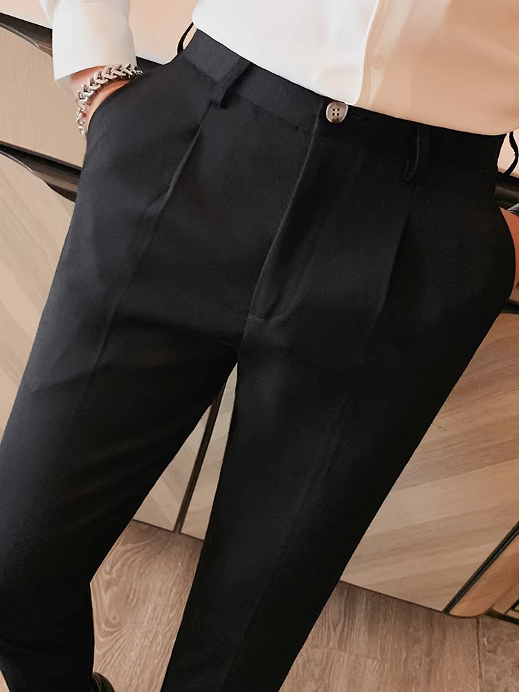 Quần âu nam cao cấp mùa xuân thu, quần dài trắng mới, kiểu dáng Hàn Quốc ôm dáng, quần âu công sở chống nhăn.