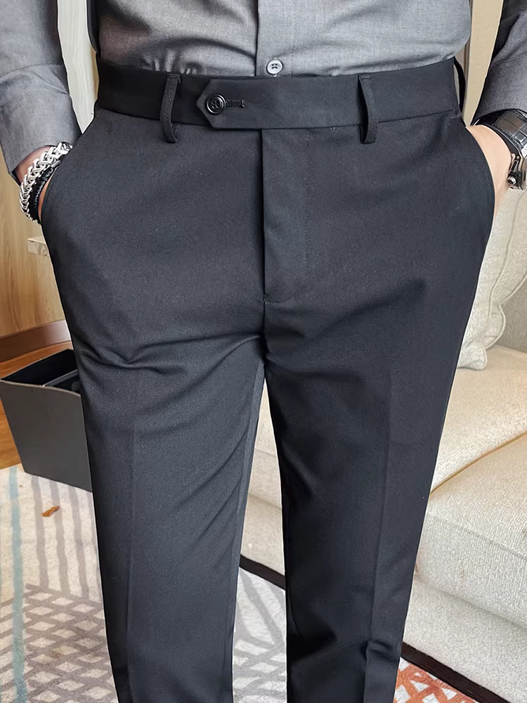 Quần âu nam mùa thu 2025 kiểu dáng mới, ôm dáng, ống côn, lịch sự, chống nhăn, dễ chăm sóc