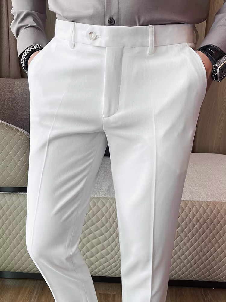 Quần âu nam mùa thu 2025 kiểu dáng mới, ôm dáng, ống côn, lịch sự, chống nhăn, dễ chăm sóc