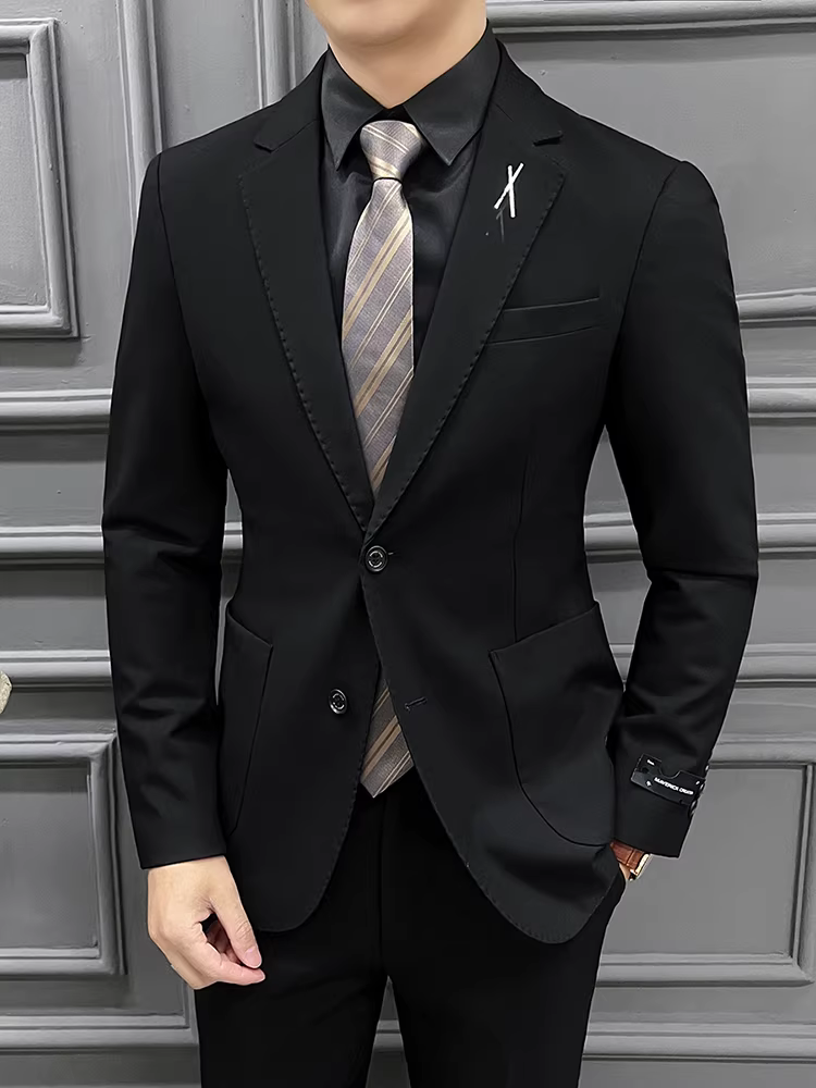 Bộ vest nam xuân hè kiểu mới cao cấp, lịch lãm, đa năng, ôm dáng, vest cưới chú rể