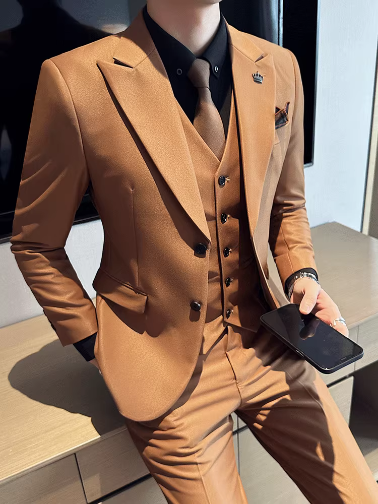 Vest cưới chú rể, vest nam cao cấp kiểu Hàn Quốc ôm dáng thời trang, vest công sở chuyên nghiệp, vest MC, vest lịch sự, vest doanh nhân