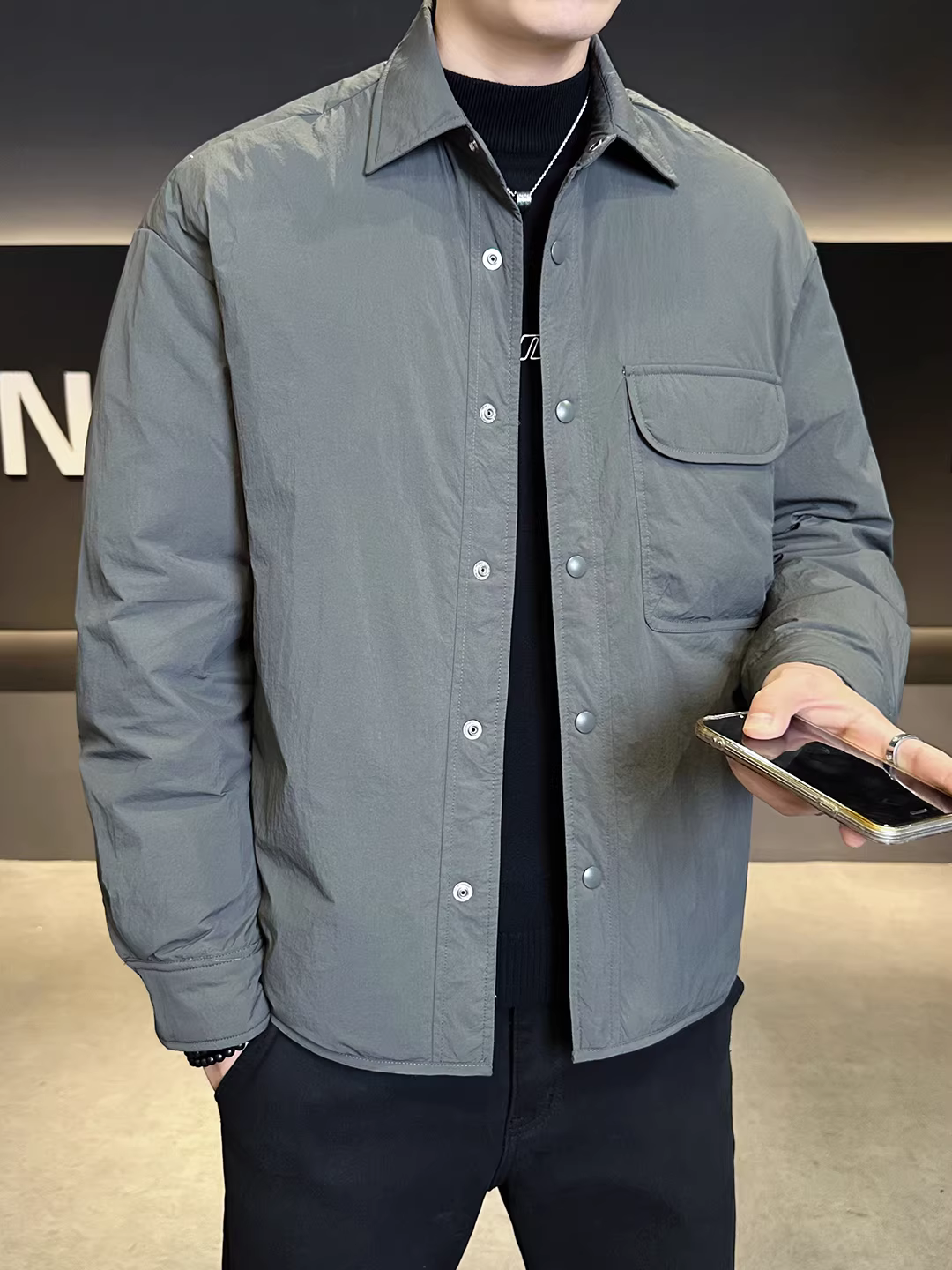 Áo khoác phao nhẹ cao cấp 90% lông vũ dành cho nam, kiểu dáng mới mùa đông 2025, dáng rộng, đa năng, thời trang và ấm áp.