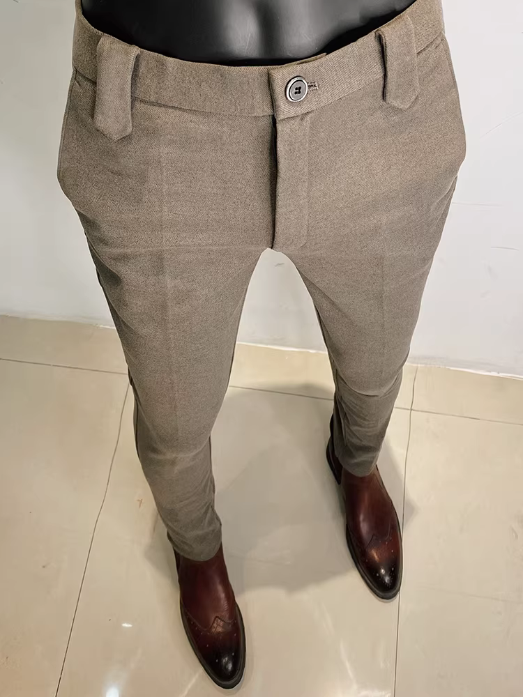 Quần âu len nam, quần dày giữ ấm mùa thu đông, quần âu nam dáng ôm vừa vặn đa năng, chất liệu len cao cấp.