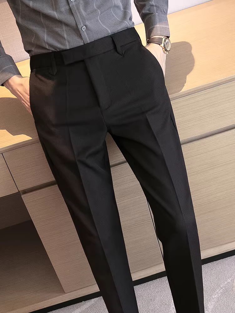 Quần âu nam kiểu Anh, dáng ôm, quần âu công sở ống côn, quần âu lịch lãm cao cấp thời thượng.