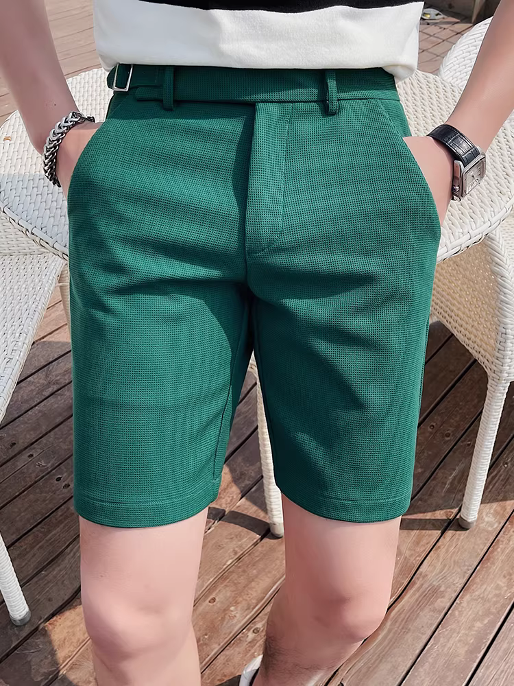Quần short nam cao cấp mùa hè, quần âu kiểu Naples năm phần, dáng ôm thời trang, quần dài vừa phải sành điệu.