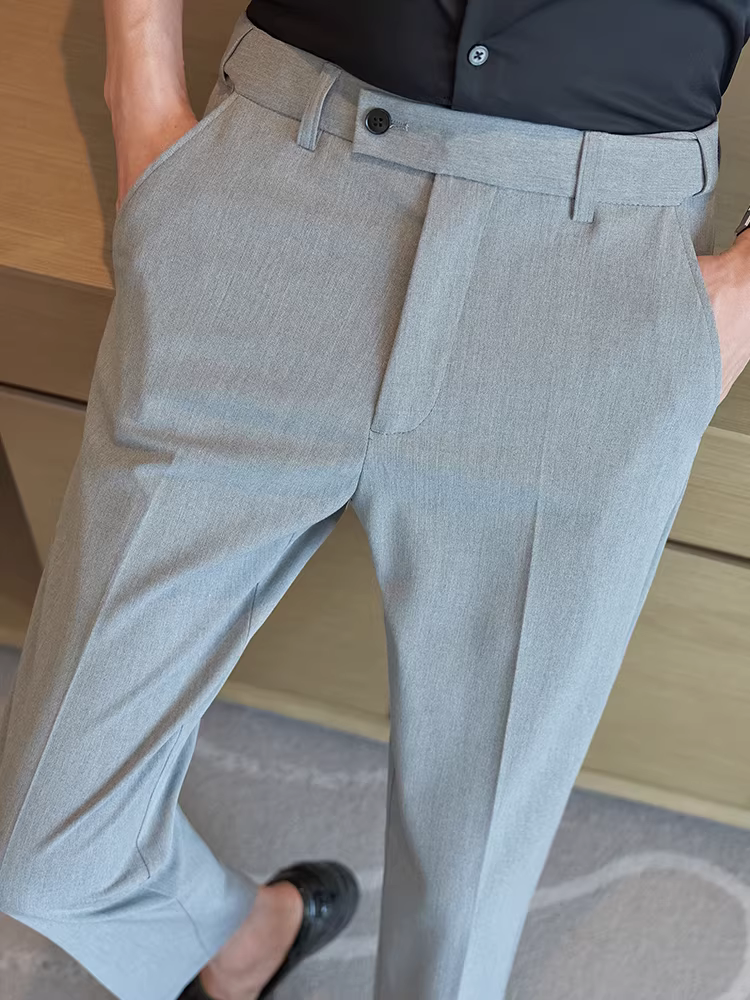 Quần âu nam cao cấp, lưng thun co giãn, kiểu dáng đa năng, phù hợp mọi mùa, ôm dáng thời trang, kiểu dáng thanh lịch, lịch sự.