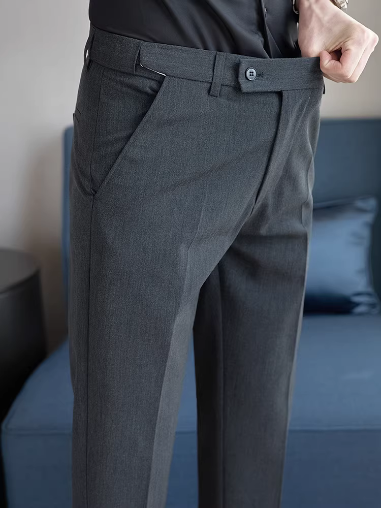 Quần âu nam, chất liệu lông cừu mùa thu đông, quần công sở cao cấp, kiểu dáng ôm body, dễ chăm sóc, chống nhăn.