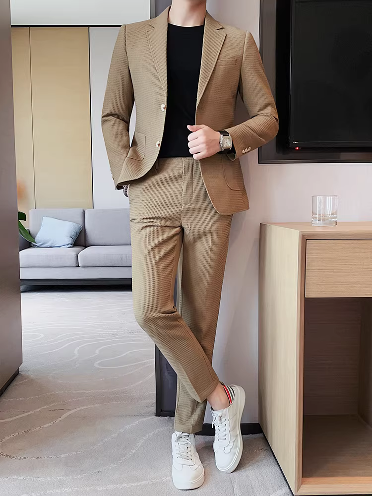 Áo vest nam kiểu dáng casual, mới xuân thu, ôm dáng, thời trang cao cấp, bộ vest công sở chuyên nghiệp dành cho nam