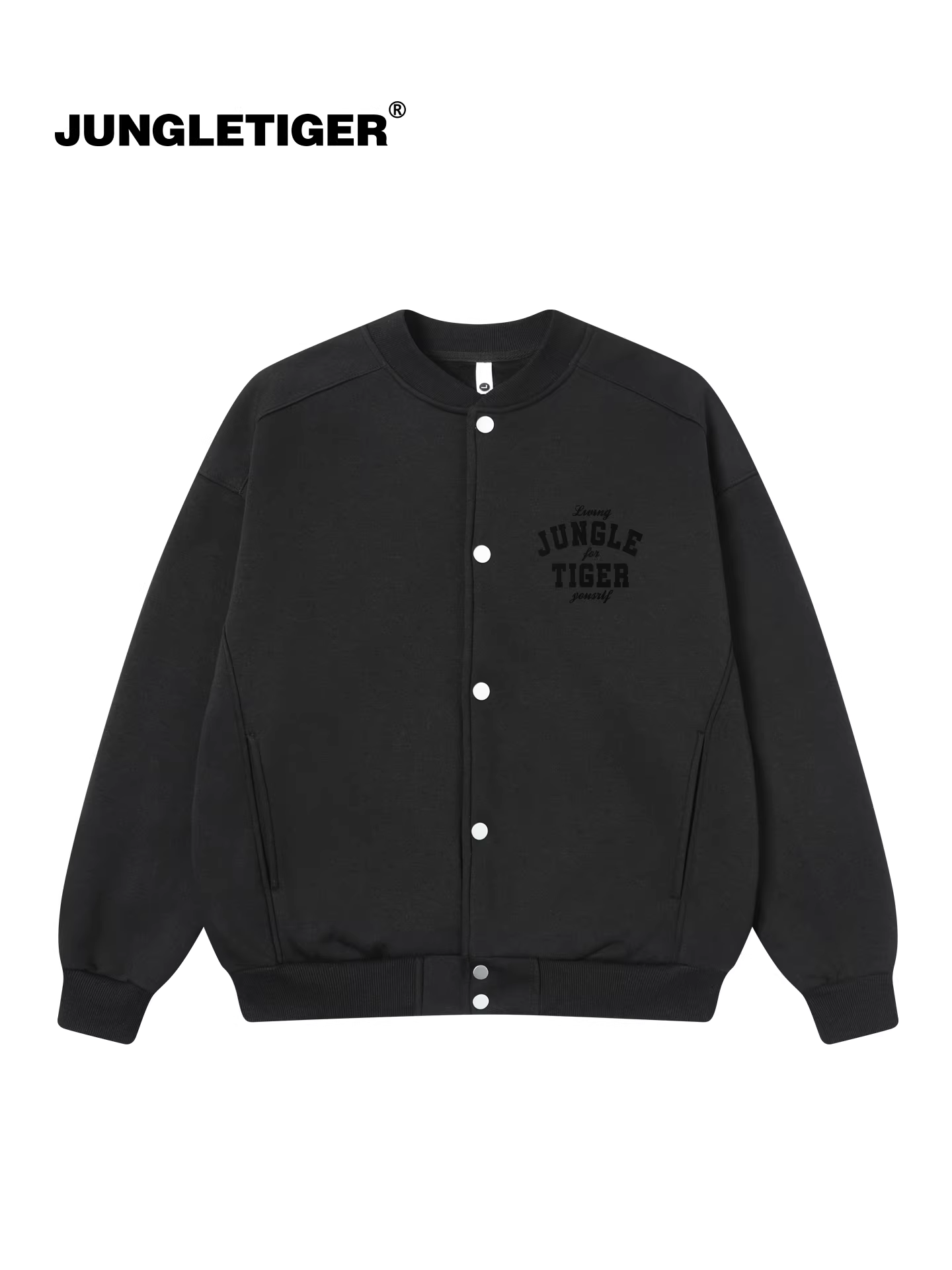 Jungle Tiger American Retro Flocked Jacket Nam Thiết kế nguyên bản Flying Tiger Graffiti Áo khoác lông cừu dày thông thường