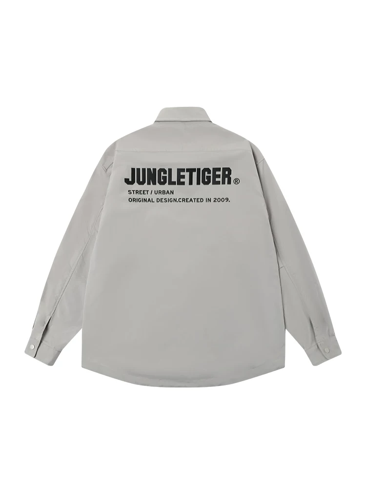 Jungle Tiger Japanese Cityboy Workwear Áo khoác huấn luyện viên Áo khoác nam phong cách đường phố Áo khoác phong cách áo sơ mi thông thường chống gió hợp thời trang