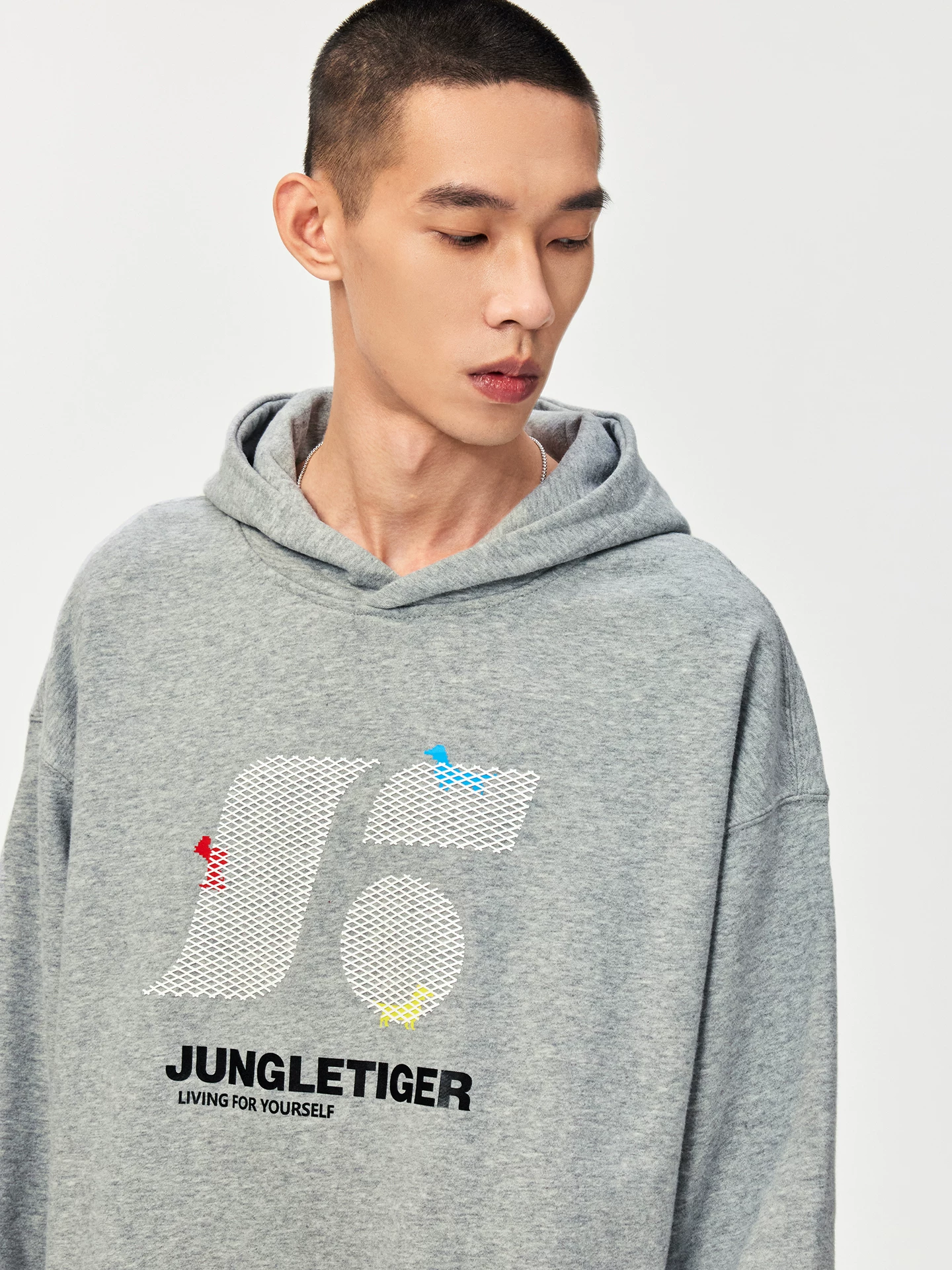 Áo hoodie có mũ trùm đầu hạng nặng LOGO Jungle Tiger dành cho nam và nữ, cặp đôi, mùa thu đông, áo hoodie dáng rộng phong cách Mỹ dày dặn, hợp thời trang