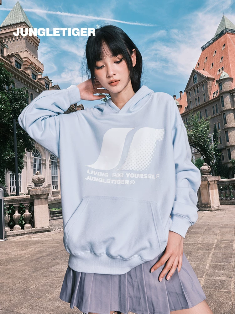 Áo hoodie in logo phong cách Mỹ Jungle Tiger dành cho nam và nữ, thương hiệu thời thượng, chất liệu dày 420g, áo khoác hoodie cặp đôi phong cách thường ngày