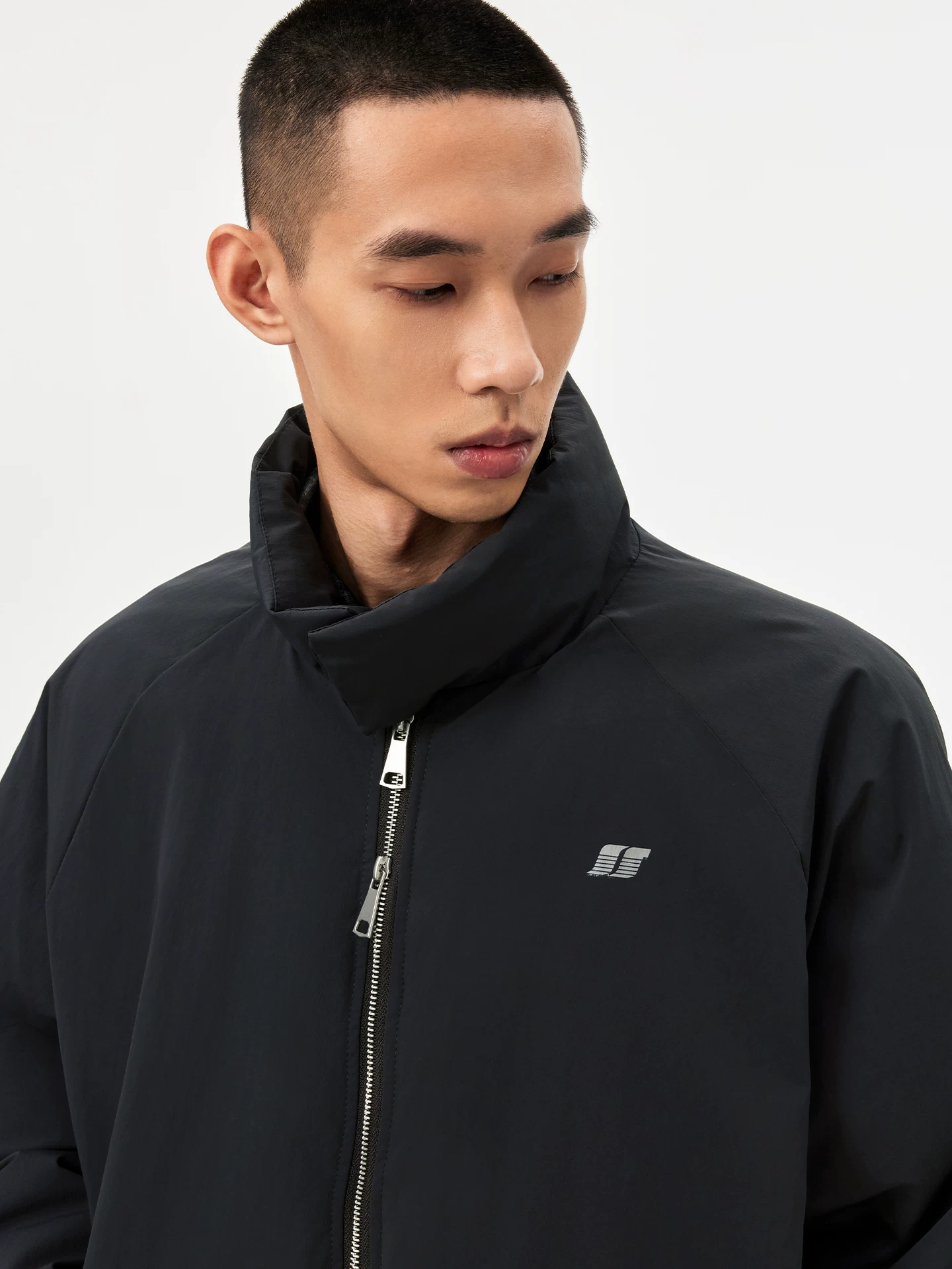Áo khoác cotton cổ đứng kiểu retro Jungle Tiger dành cho nam, quần áo cotton dày dặn và ấm áp cho mùa đông, áo khoác phao dáng rộng thoải mái cho nữ.
