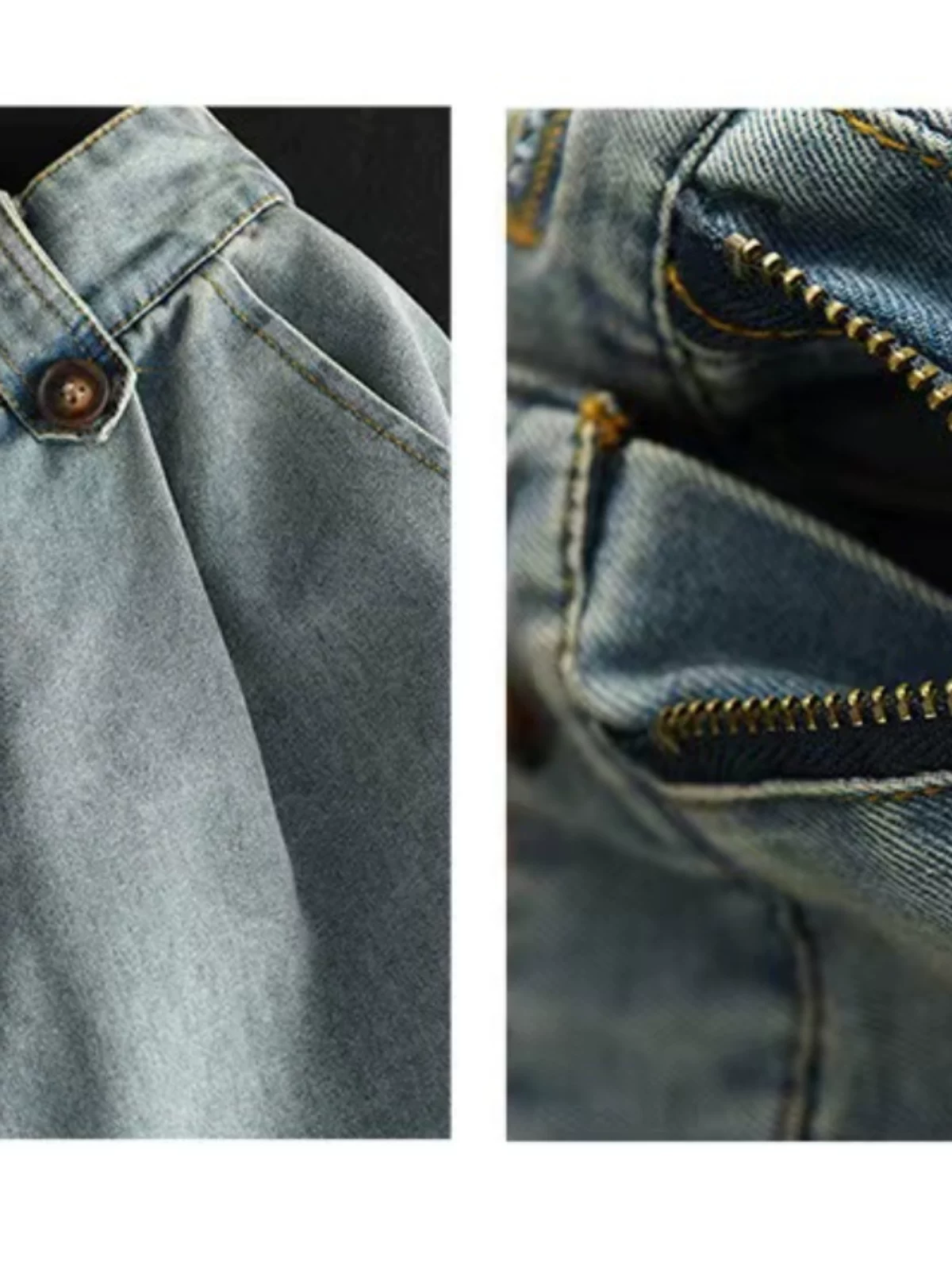 Quần short denim cotton retro mùa hè mới dành cho nữ, lưng thun, dáng rộng, quần harem năm phần giúp thon gọn, phong cách thường ngày.